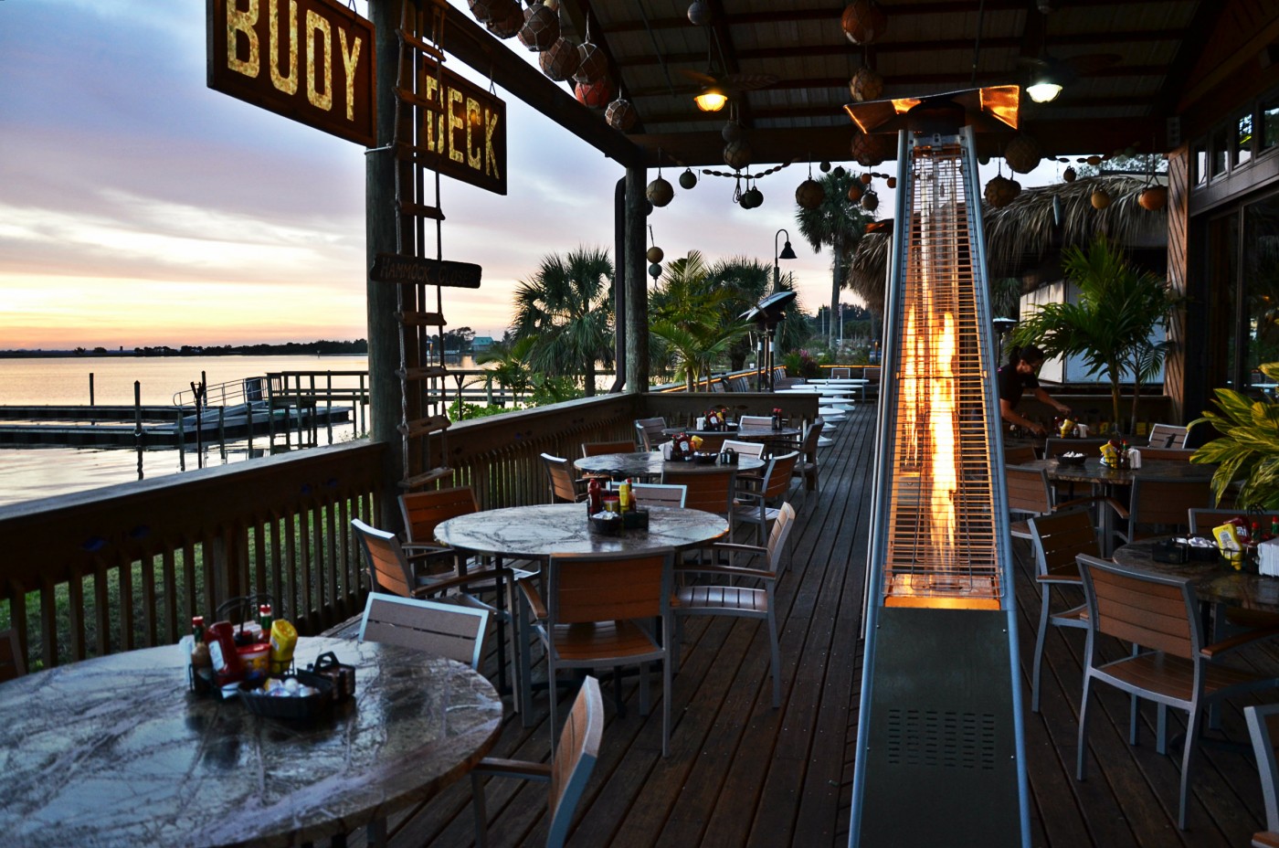 Relax, enjoy Breakfast on the water - Grills Seafood Deck & Tiki Bar